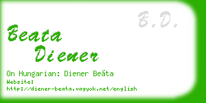 beata diener business card