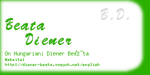 beata diener business card